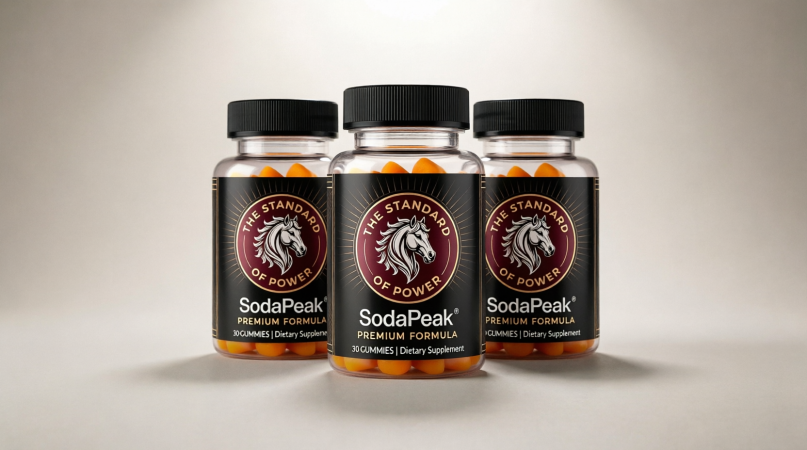 SodaPeak bundle package with three bottles of 30 gummies each for a 90 day supply